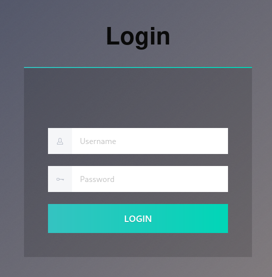 Login page