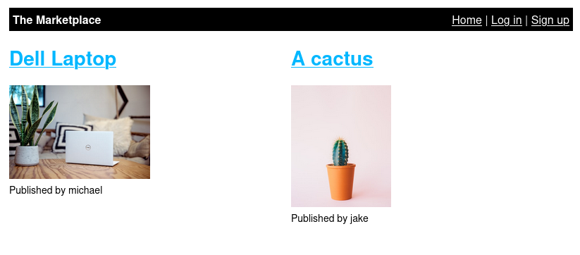 The Marketpalce home page