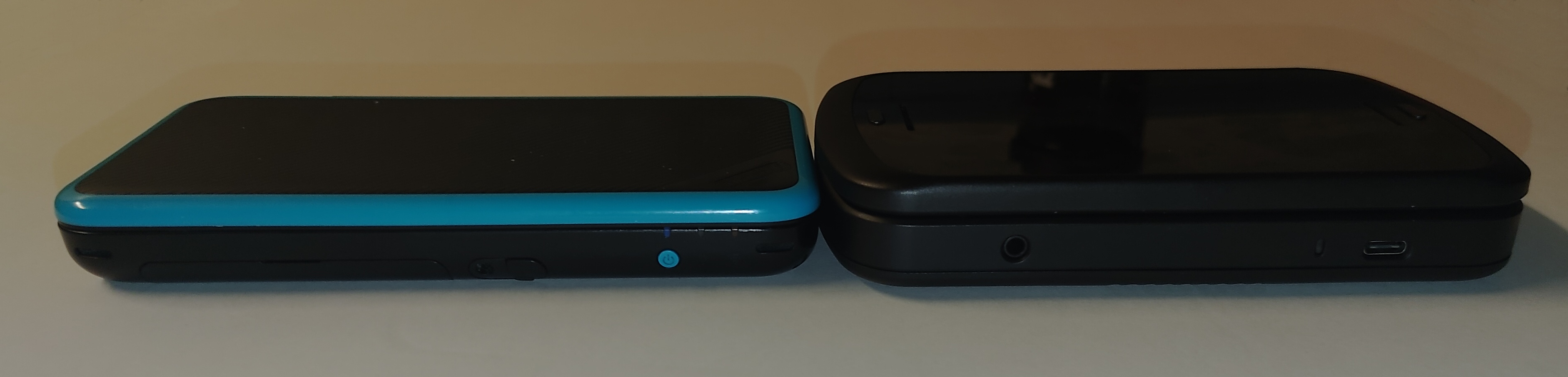 Thickness comparison between the RG Slide and the 2DS
