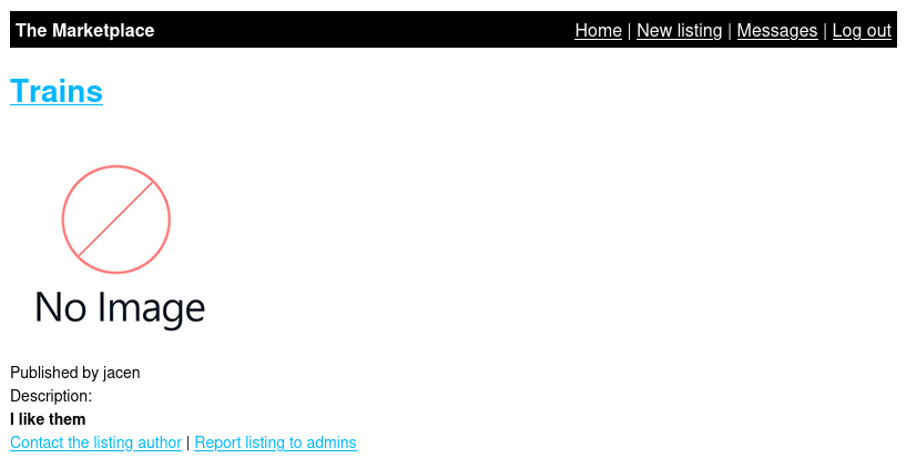 Successful HTML styling on the listing page