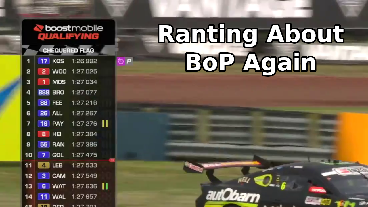 An Ill-informed Supercars Parity Rant