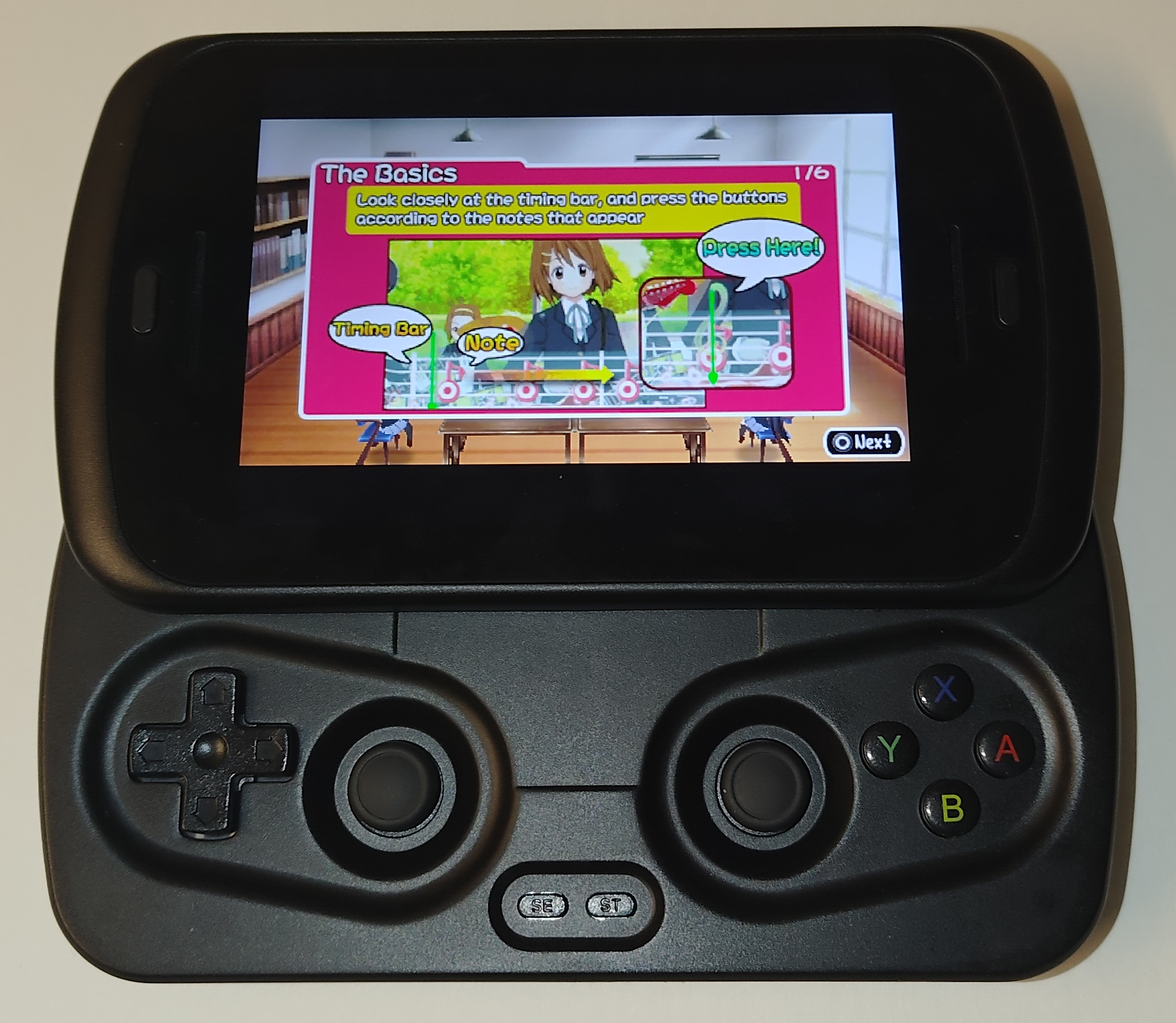 A PSP game running on the RG Slide